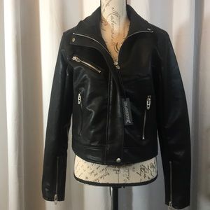 Black Faux Leather Jacket by Blank NYC